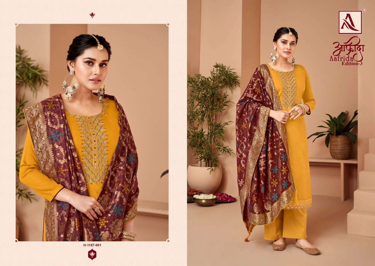 Alok Suit Aafrida Edition Vol-3 1187-001 to 1187-006 Series 1