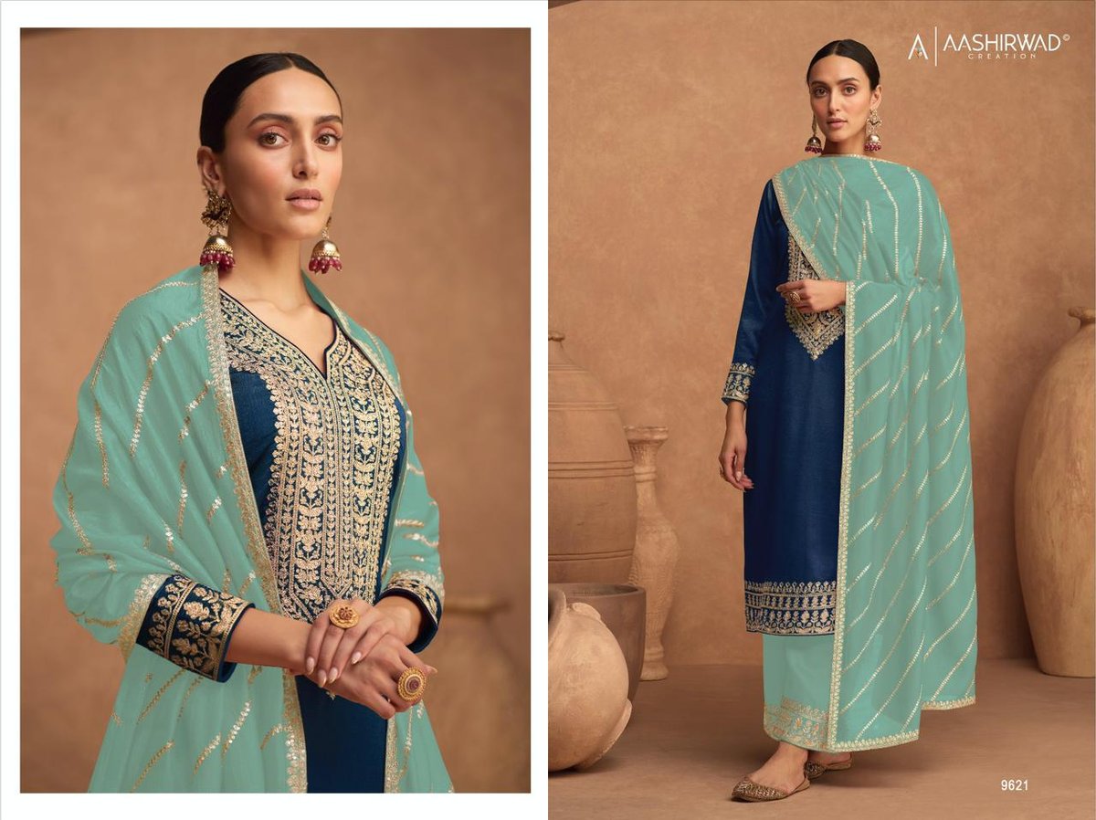 Aashirwad Creation Kesariya Colors 9618-9621 Series 4