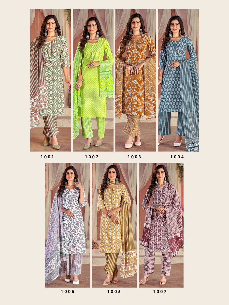 KRISHNA TRENDZ SUMER COTTON VOL-1 1001 TO 1007 8