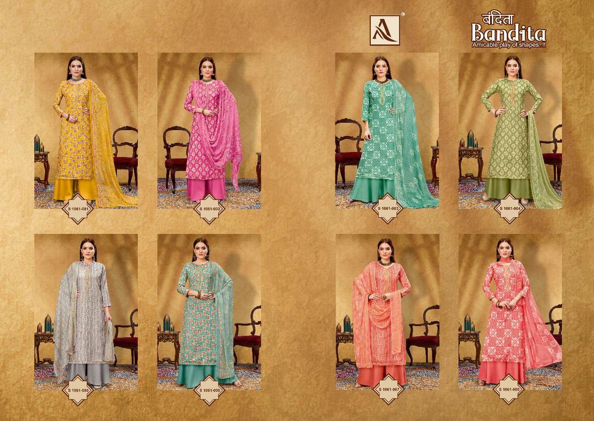 Alok Suit Bandita 1061-001 to 1061-008 Series 9