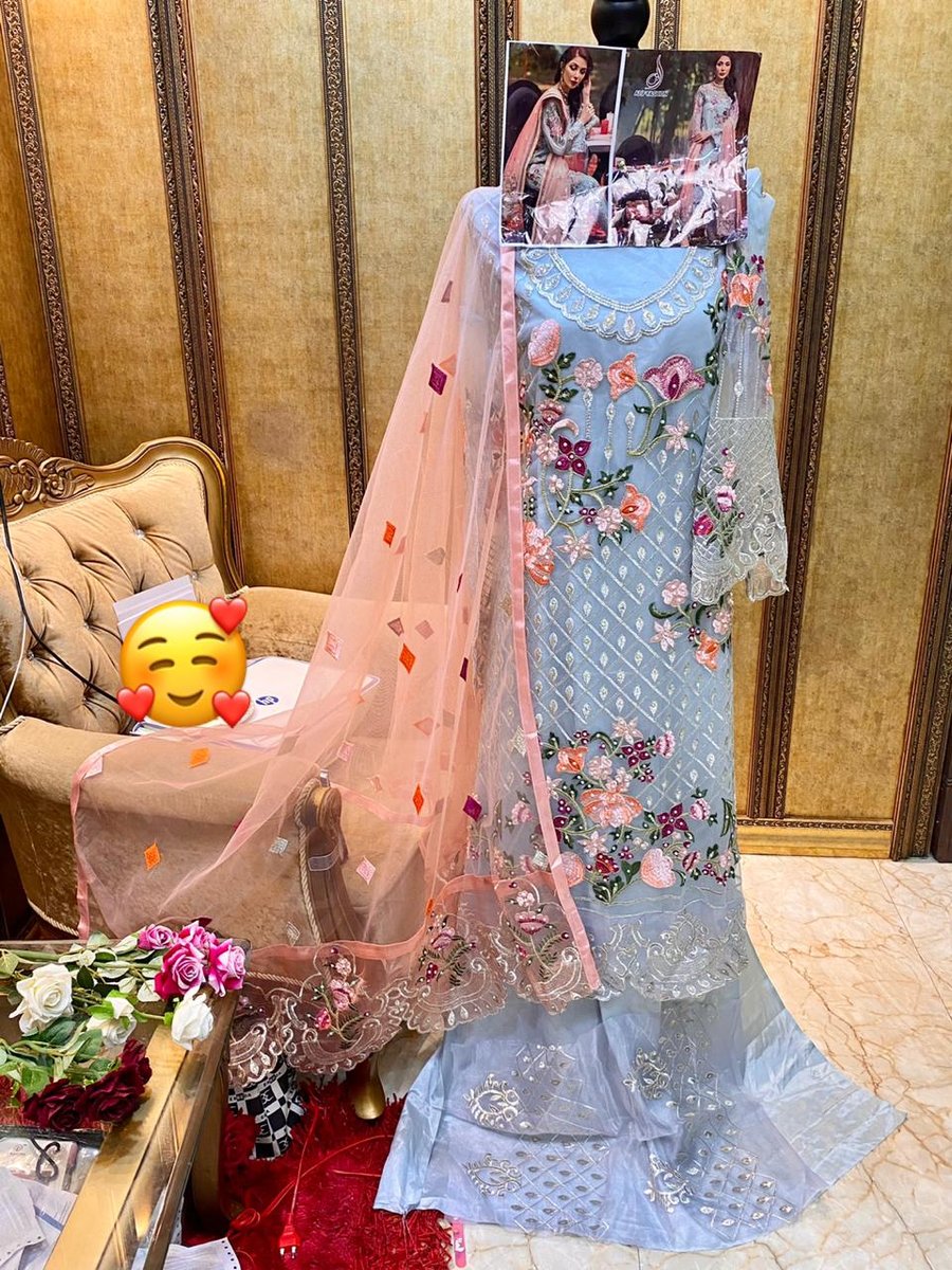 Alif Fashion Sidra Butterfly Net Fabric Suit 2