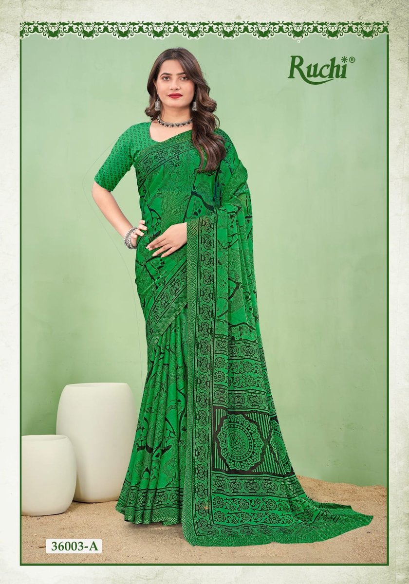 RUCHI SAREE STAR CHIFFON 168 36001-A TO 36003-G 9