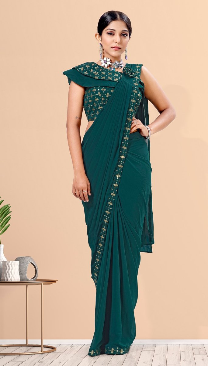 Aamoha Trendz Ready To Wear Designer Saree 1015580 Colors 4