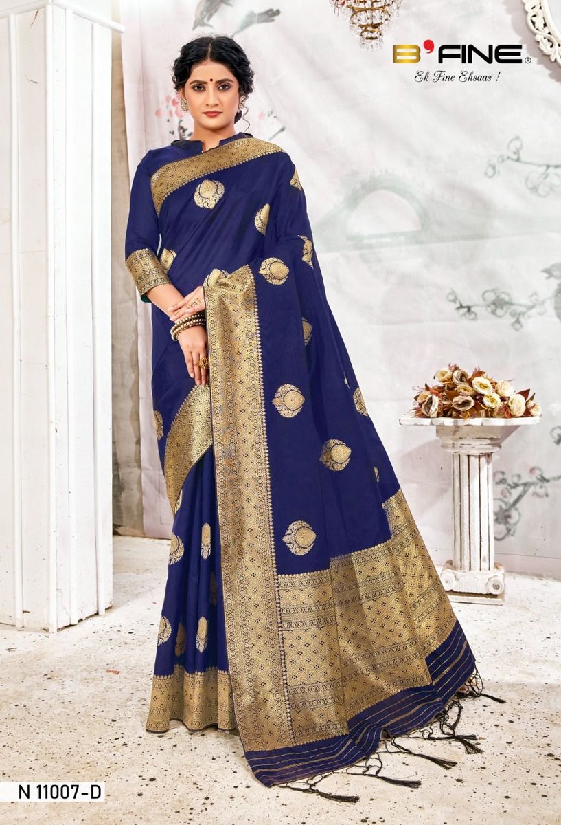 B Fine Saree Shaan-E-Kashi  11007-11012 Series 4