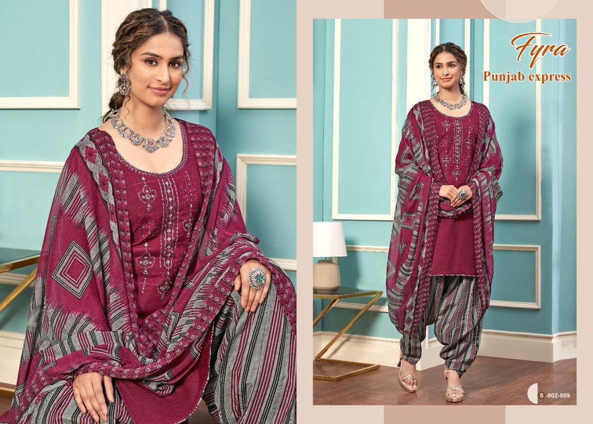 Alok Suits Fyra Punjab Express 902-001 to 902-010 Series 9