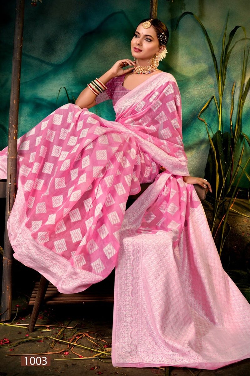 SAROJ SAREE OCEAN COTTON VOL-2 1001 TO 1006 3