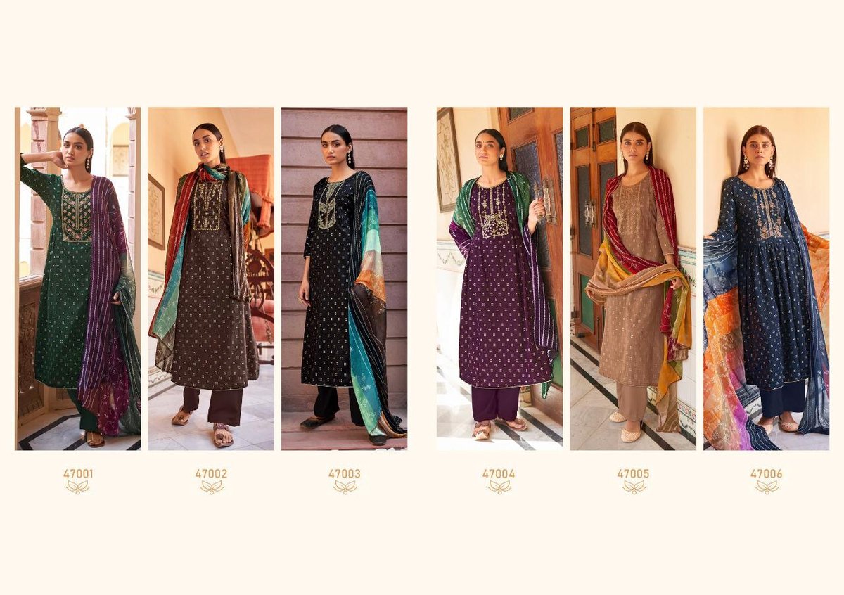 Ankit Textiles Kesariya 47001-47006 Series 7