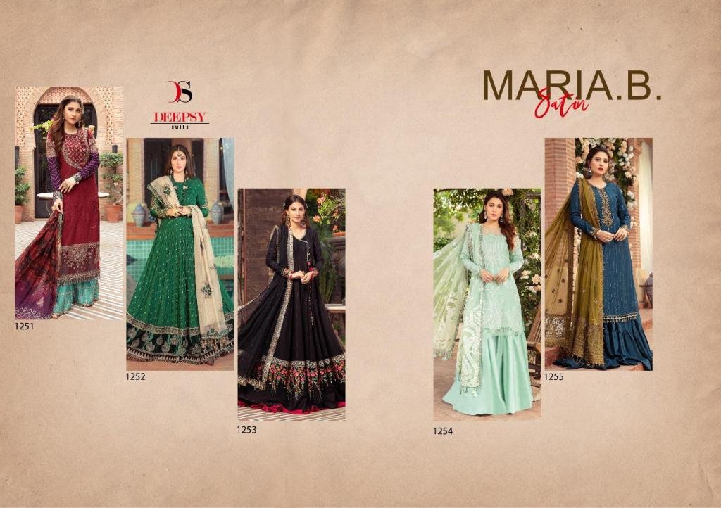 Deepsy Suits Maria B Satin 1251-1255 Series 6