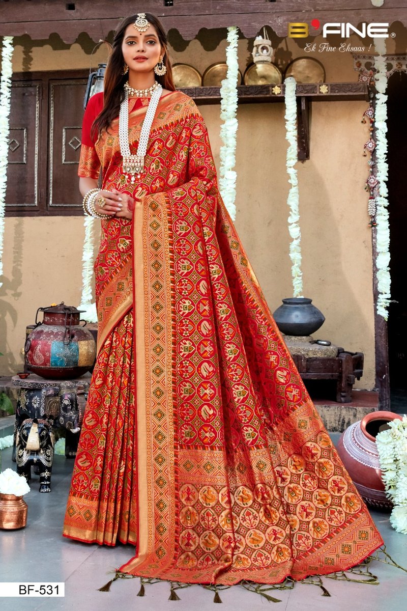 B Fine Saree Patola BF-524 to BF-535 Series 8