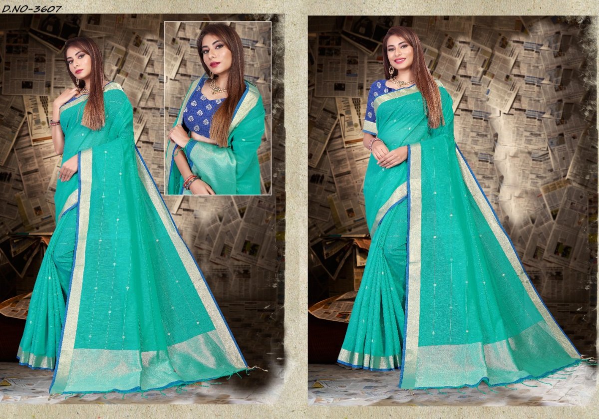 Isha Beautyful Linen Silk 3601-3609 Series 7