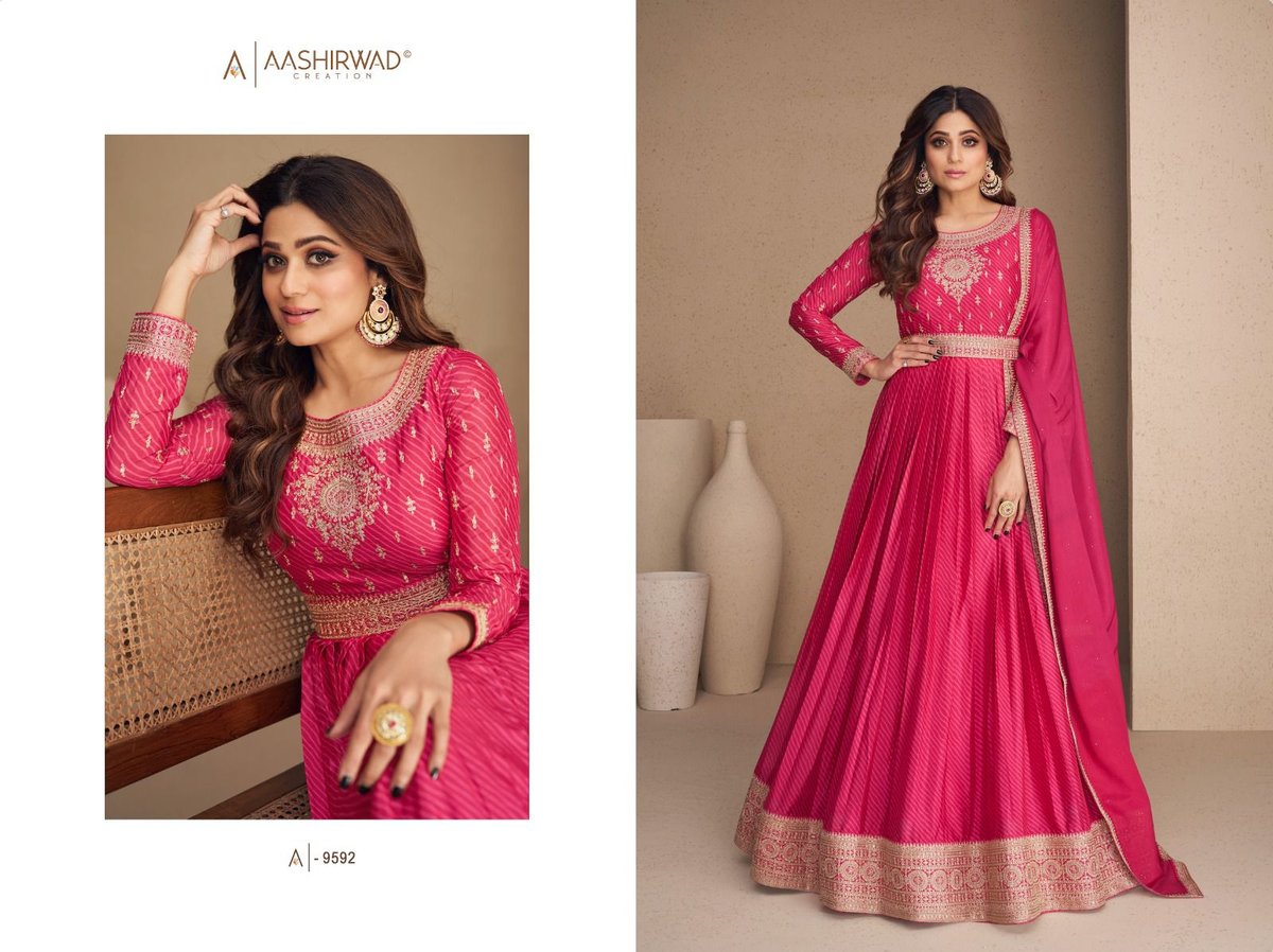 Aashirwad Creation Gulkand Rani Sahiba 9592-9596 Series 1
