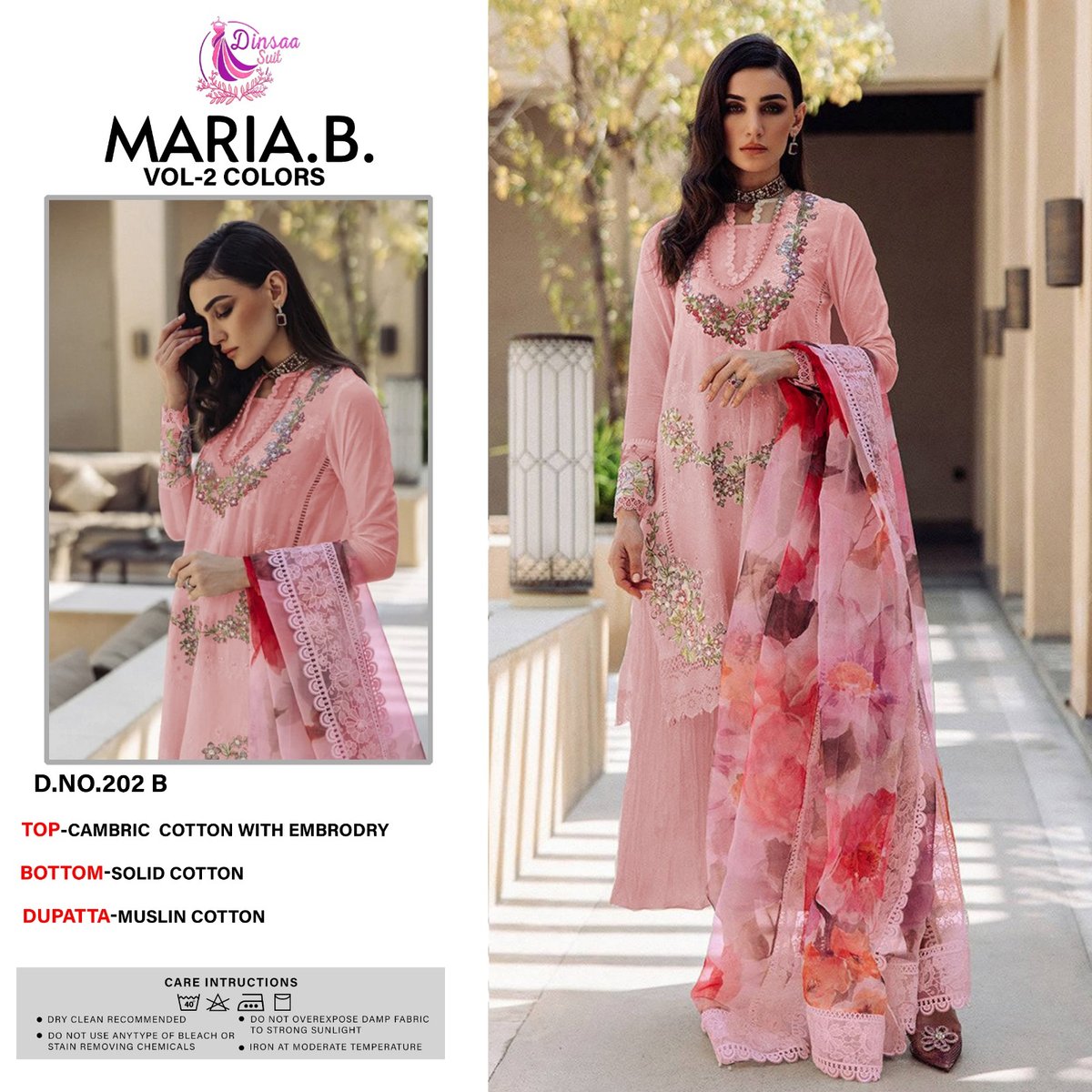 Dinsaa Suit Maria B Vol-2 202 Colors 2