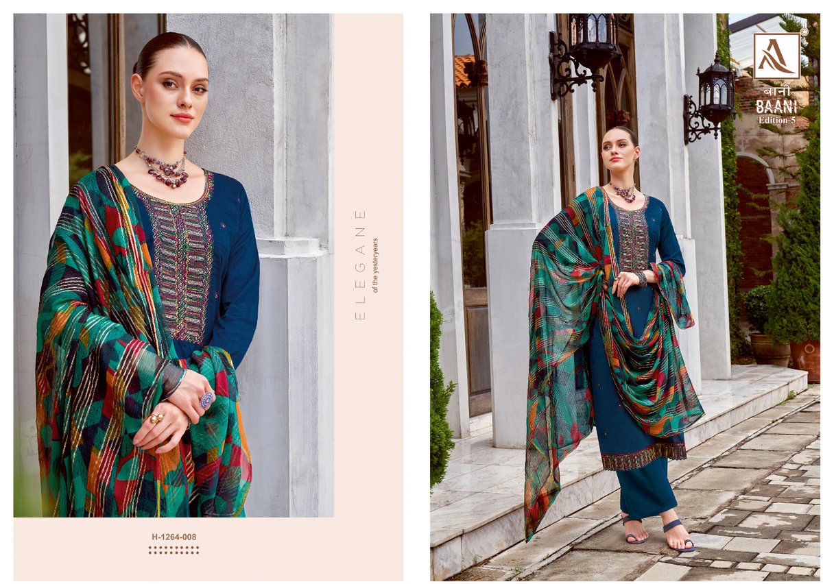 Alok Suit Baani Edition Vol-5 1264-001 to 1264-008 Series 8