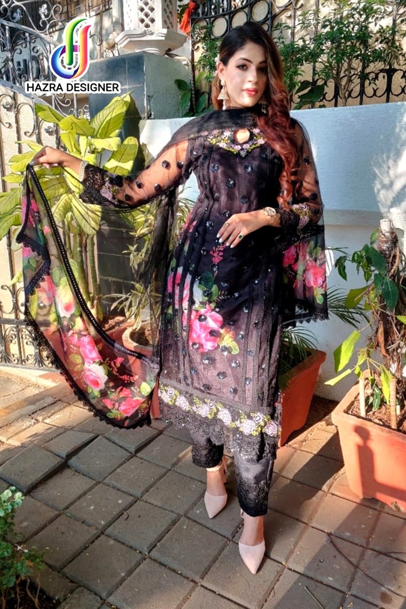 Hazra Designer HD 09 Black Salwar Suit 2
