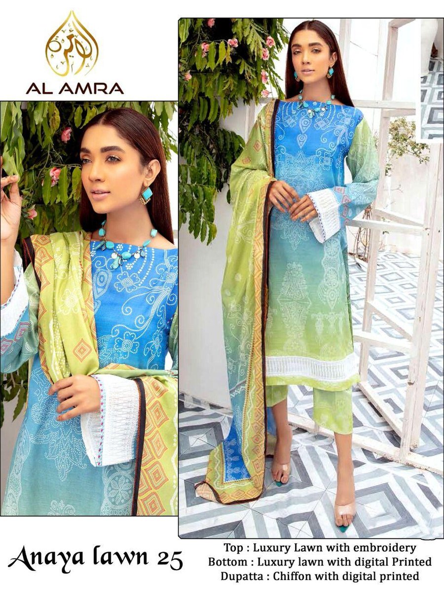 AL Amra Aanaya Lawn Chunri Collection 25-28 Series 1