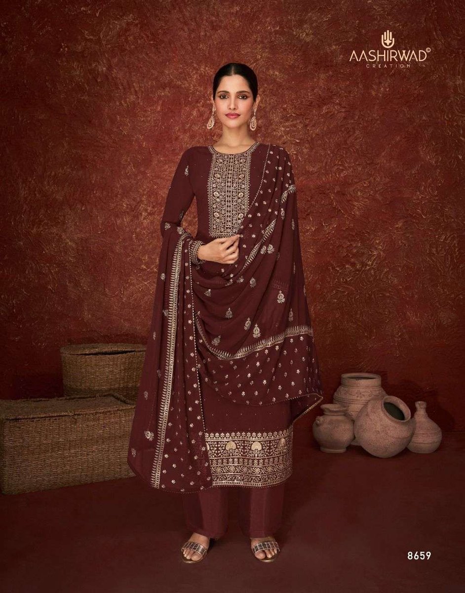 Aashirwad Creation Parineeta 8656-8660 Series 4