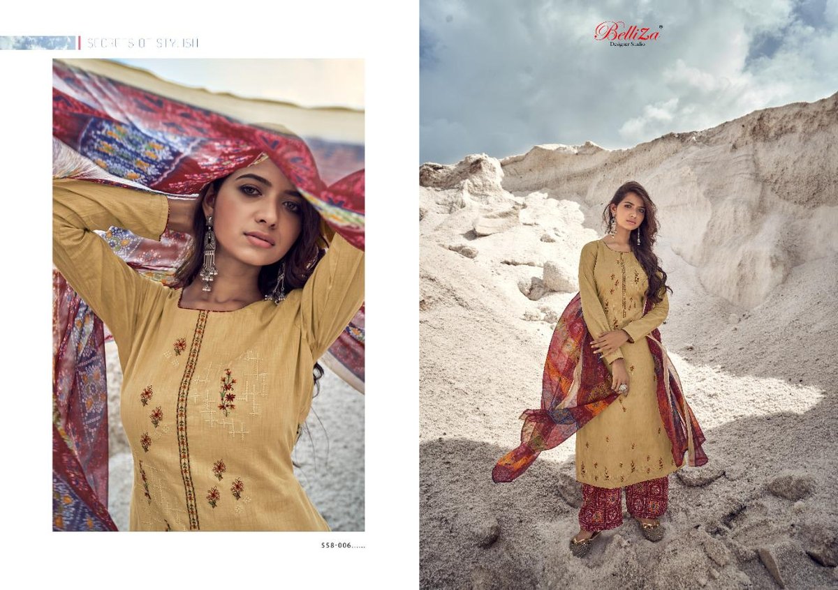Belliza Designer Nazar E Patiyala 558-001 to 558-010 Series 6