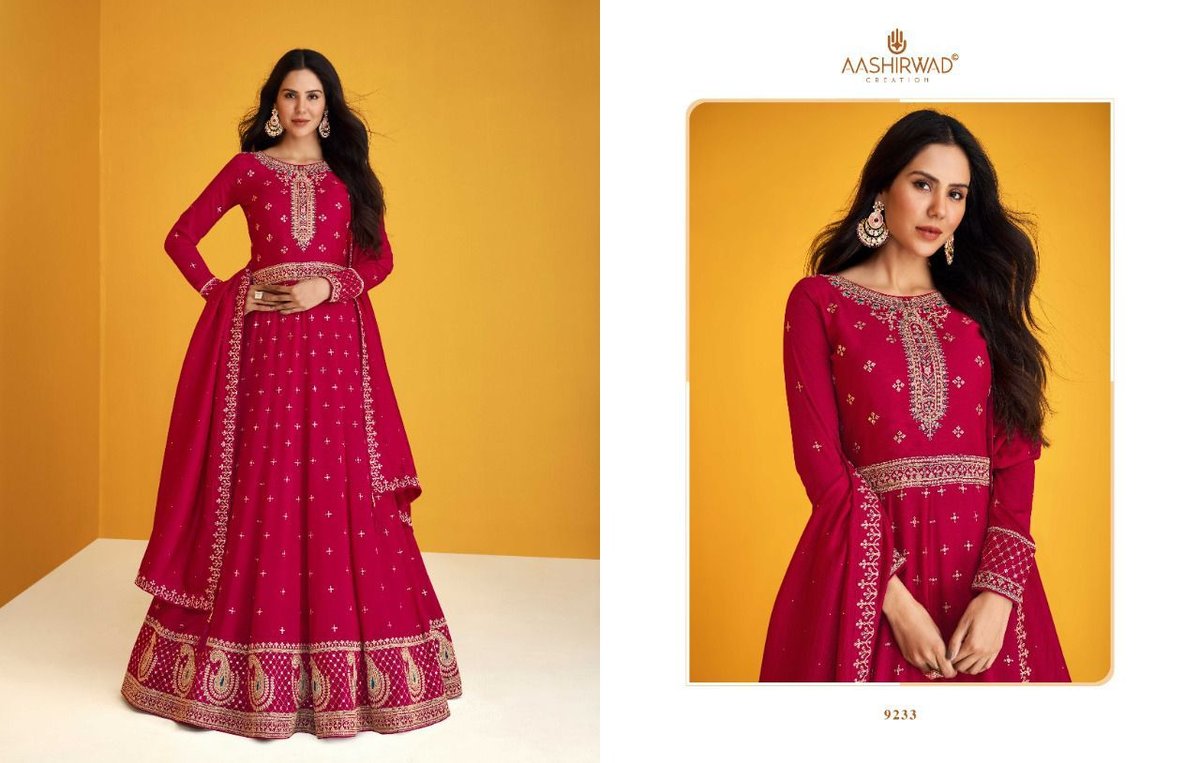 Aashirwad Creation Gulkand Heerva 9229-9233 Series 5