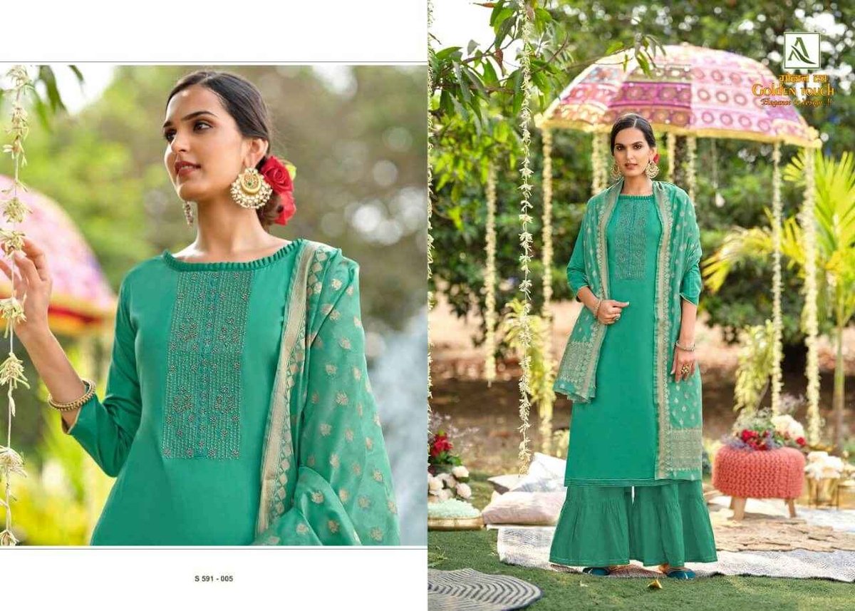 Alok Suits Golden Touch 591-001 to 591-008 Series 5