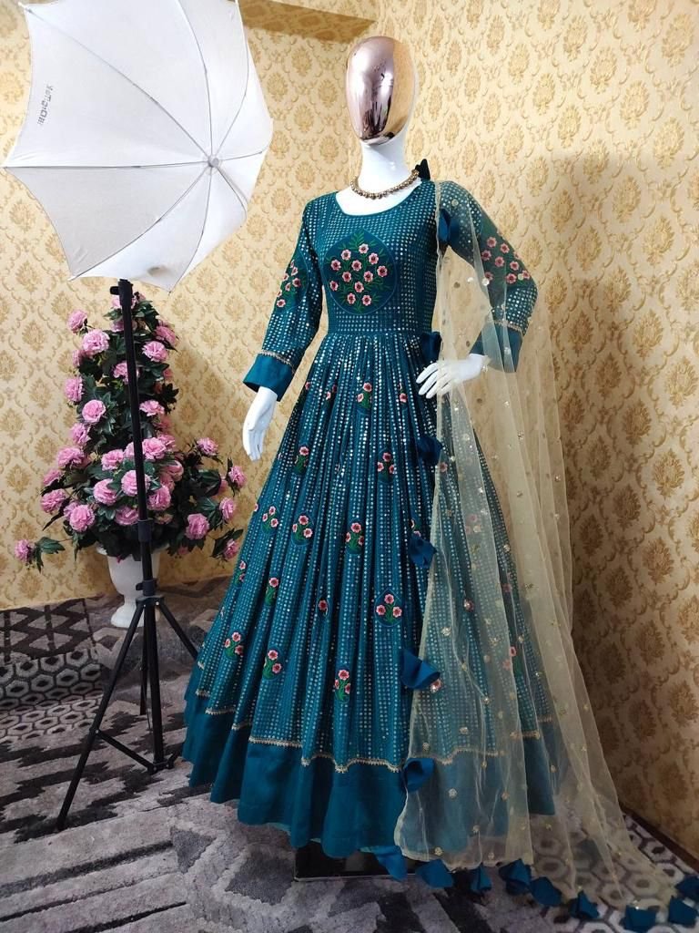 Bollywood Designer Party Wear Gown Colors 5
