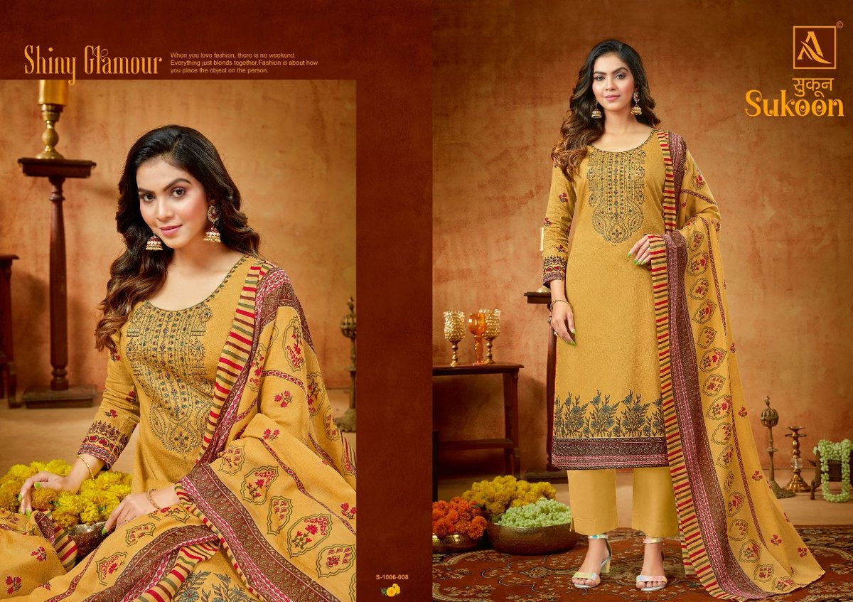 Alok Suit Sukoon 1006-001 to 1006-008 Series 8
