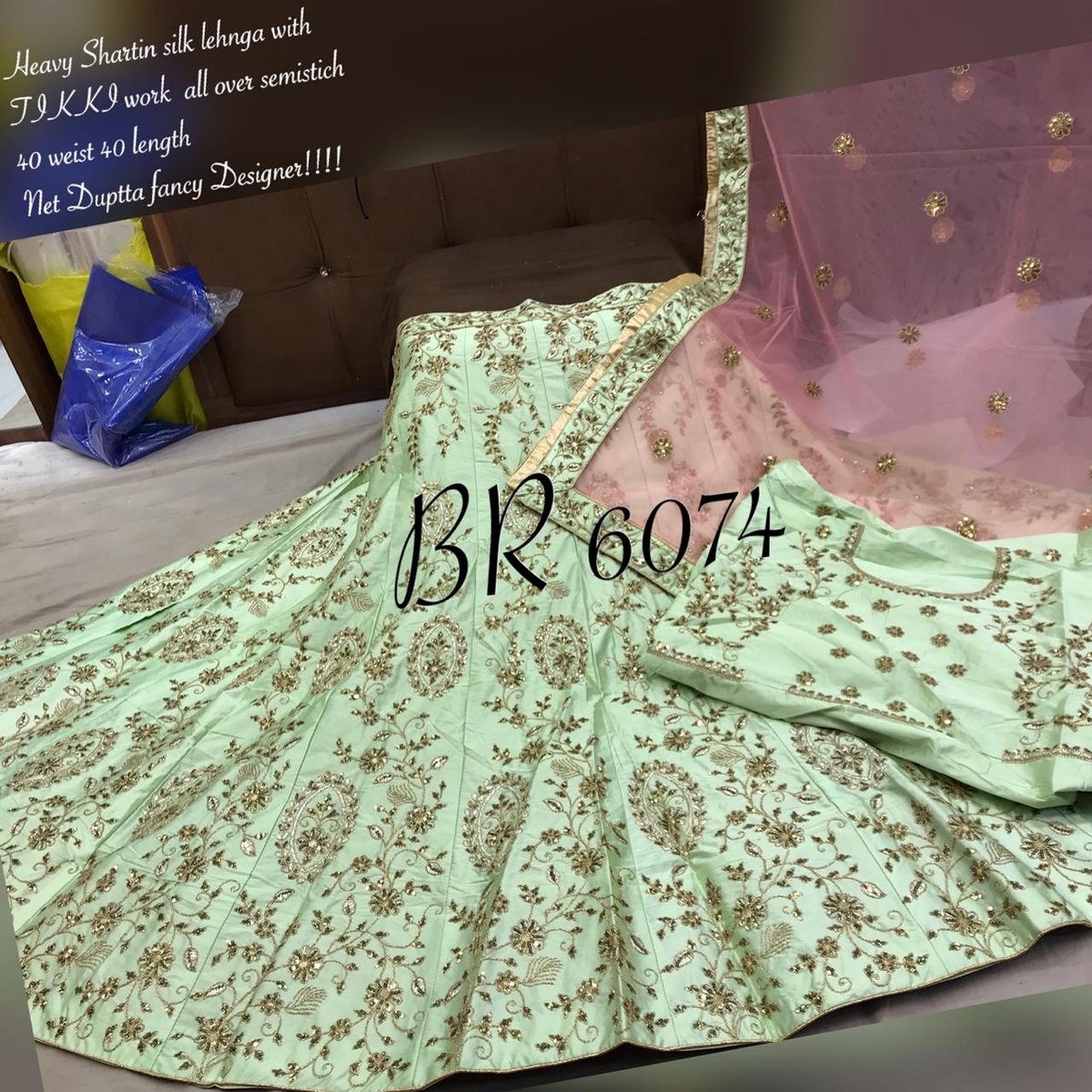 BR Lehenga Choli Tikki Work BR-6074 Colors 2