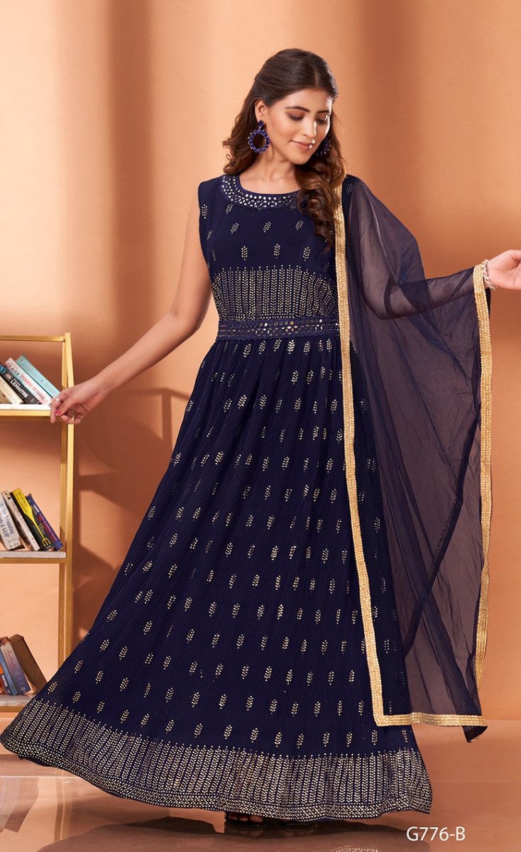 Aamoha Trendz Ready Made Gown G-776 Colors 3