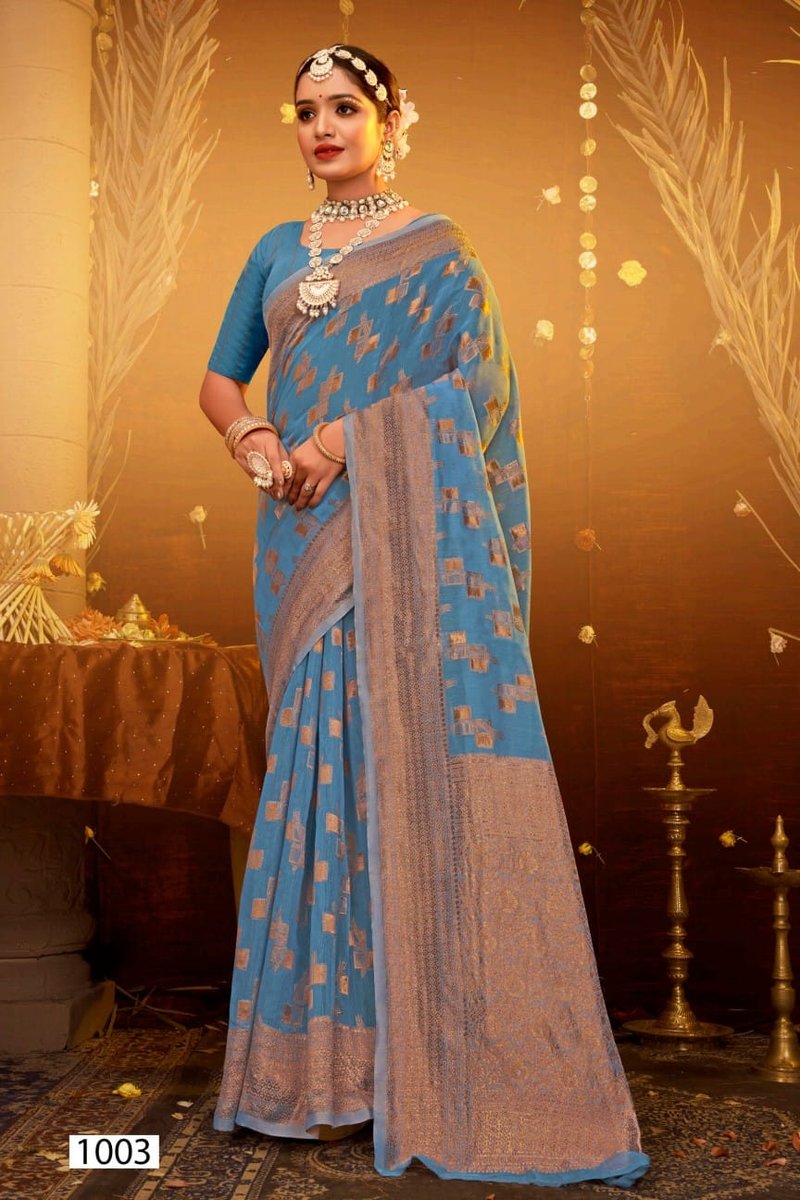 SAROJ SAREE ATLANTIC COTTON VOL-3 1001 TO 1006 3