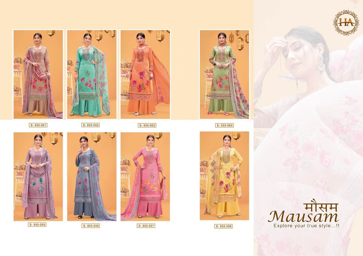 Harshit Fashion Mausam 955-001 to 955-008 Series 9