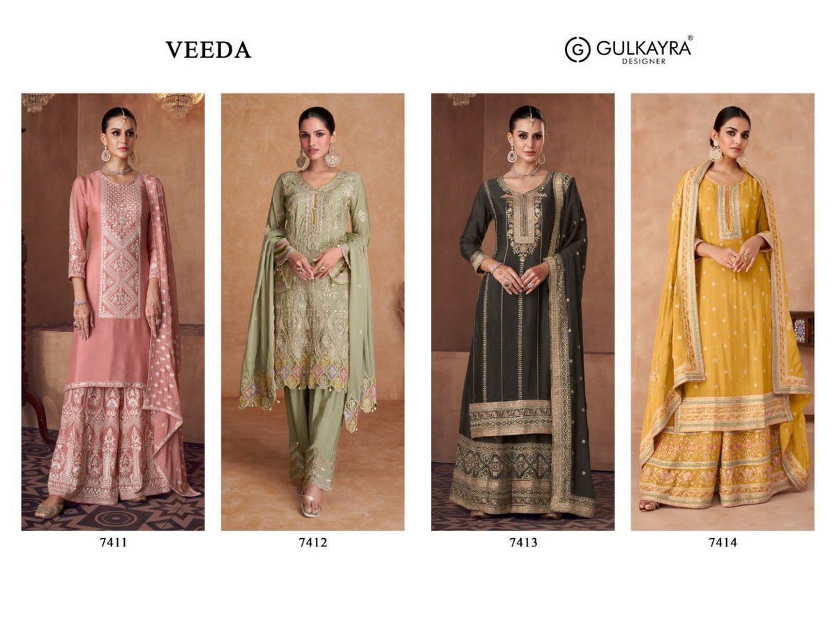 GULKAYRA DESIGNER VEEDA SERIES 7411 TO 7414 5
