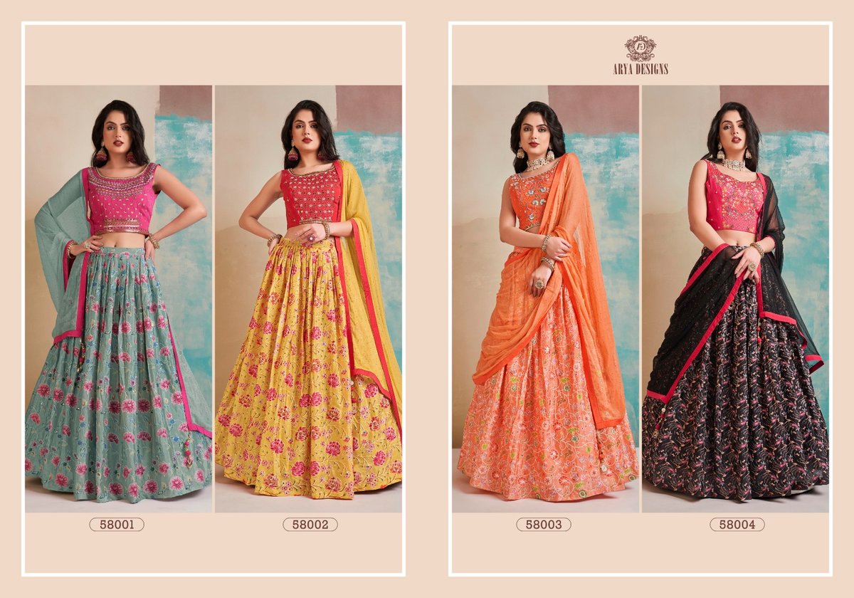 Arya Designs Floral Vol-6 58001-58004 Series 5