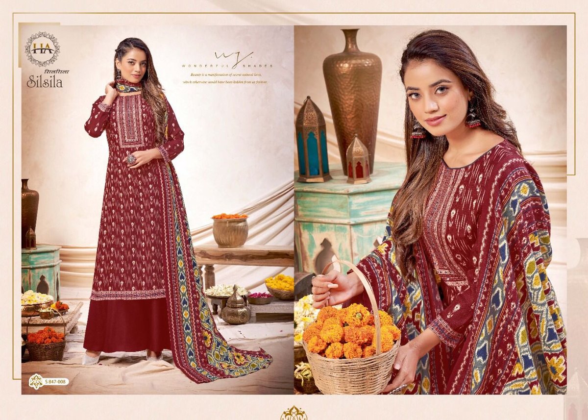 Harshit Fashion Silsila 847-001 to 847-010 Series 8