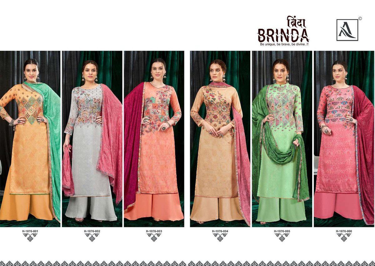 Alok Suit Brinda 1076-001 to 1076-006 Series 7
