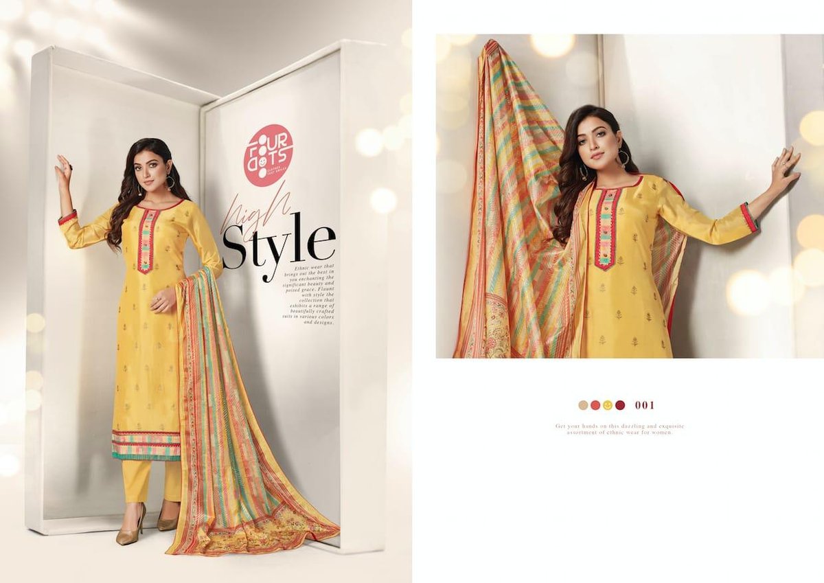 Kessi Fabrics Four Dots Avsar 001-004 Series 1