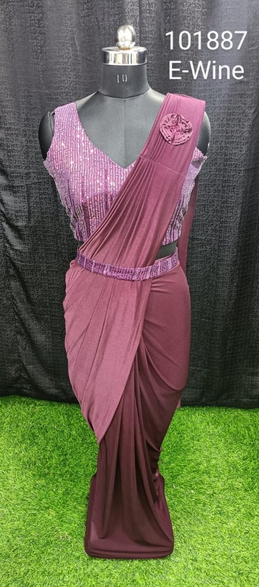 Aamoha Trendz Ready To Wear Designer Saree 101887 Colors 5