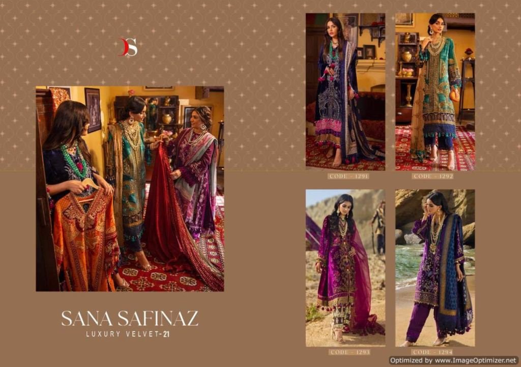 Deepsy Suits Sana Safinaz Luxury Velvet Vol-21 1291-1294 Series 5