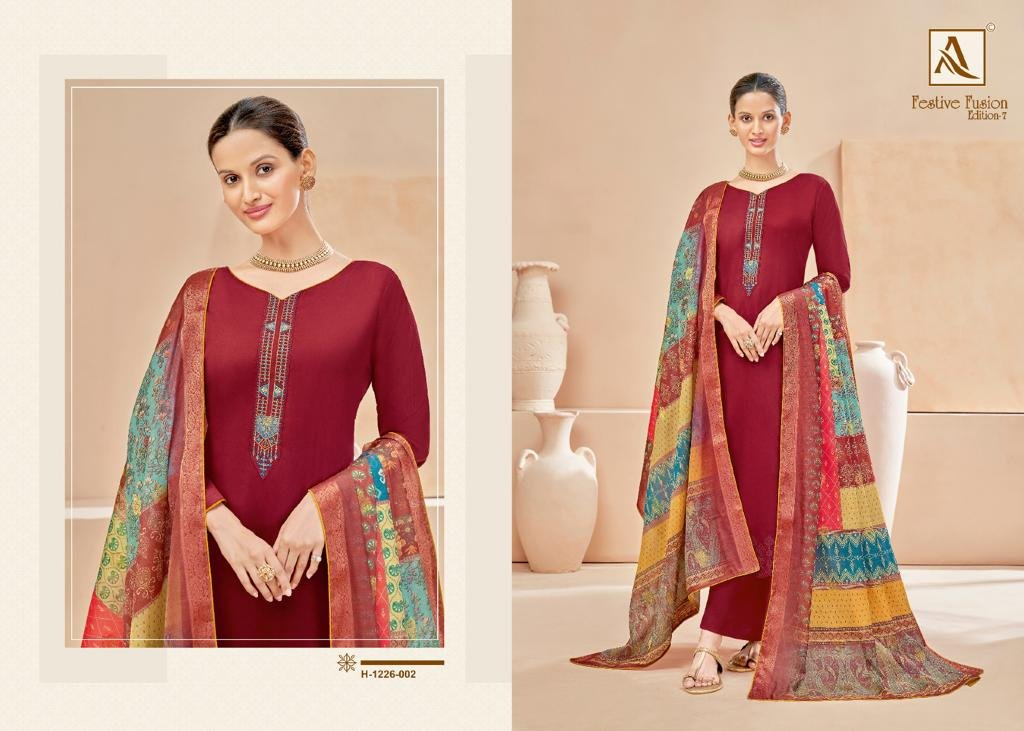 Alok Suit Festive Fusion Edition Vol-7 1226-001 to 1226-004 Series 2