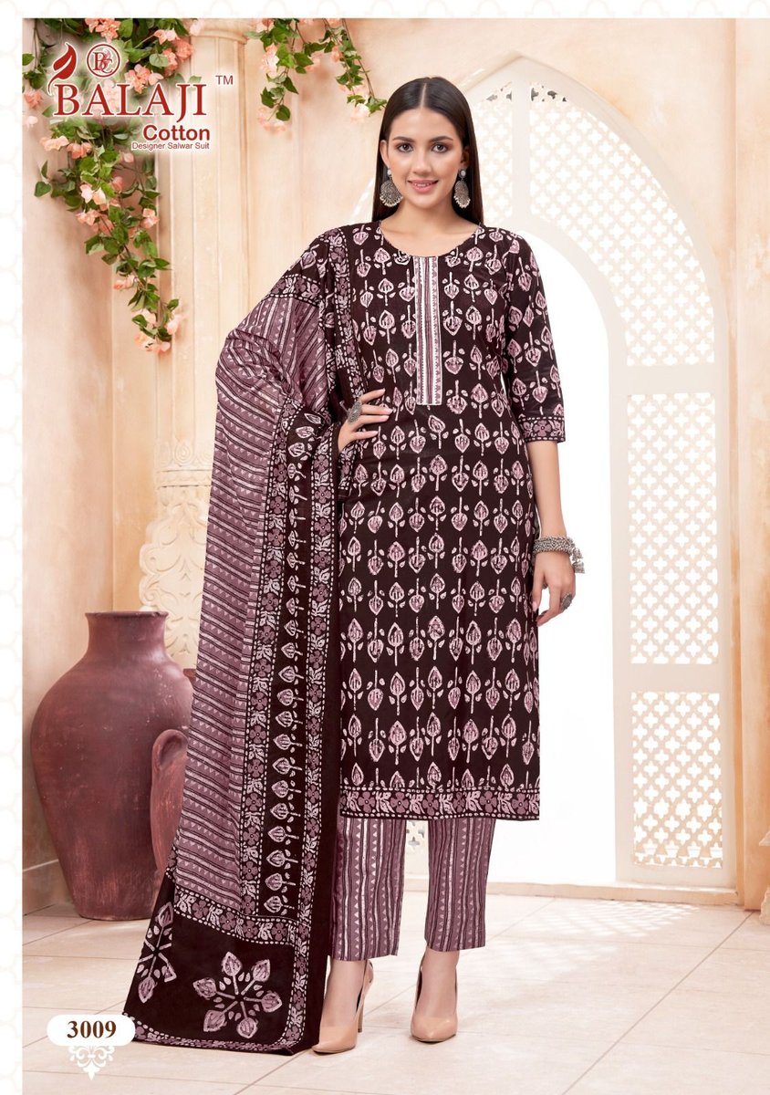 Balaji Cotton Art Work Vol-3 3001-3012 Series 9