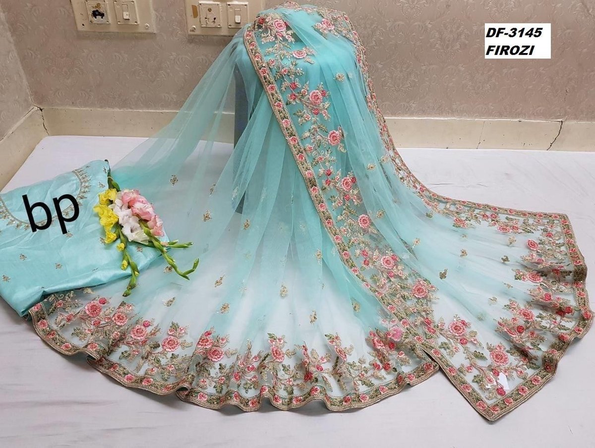 DF 3145 Designer Net Saree 1
