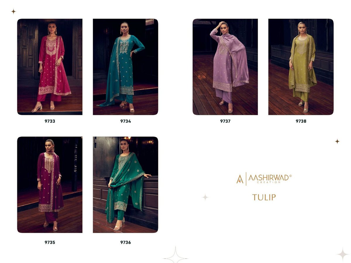 Aashirwad Creation Tulip 9733-9738 Series 7