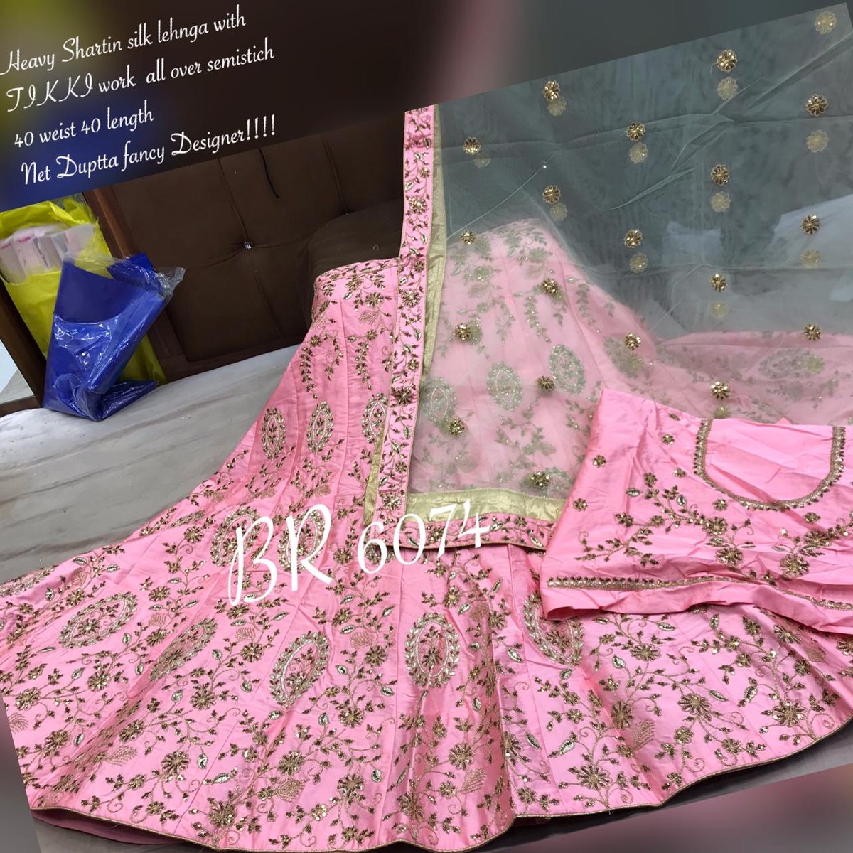 BR Lehenga Choli Tikki Work BR-6074 Colors 8