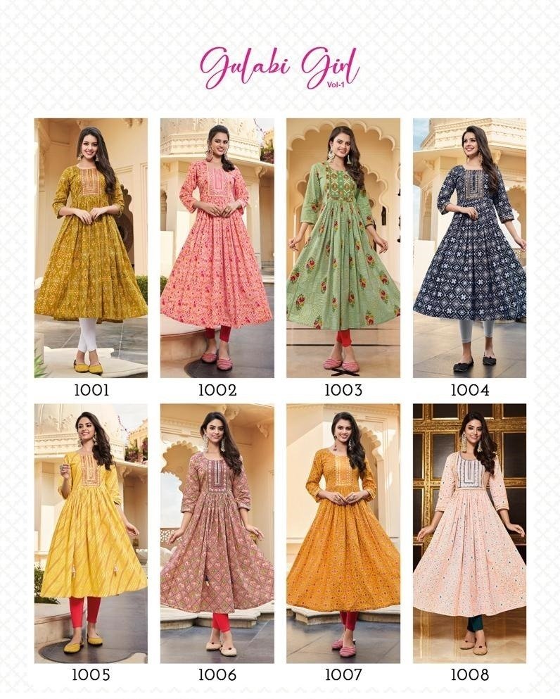 Diya Trends Gulabi Girl Vol-1 1001-1008 Series 9