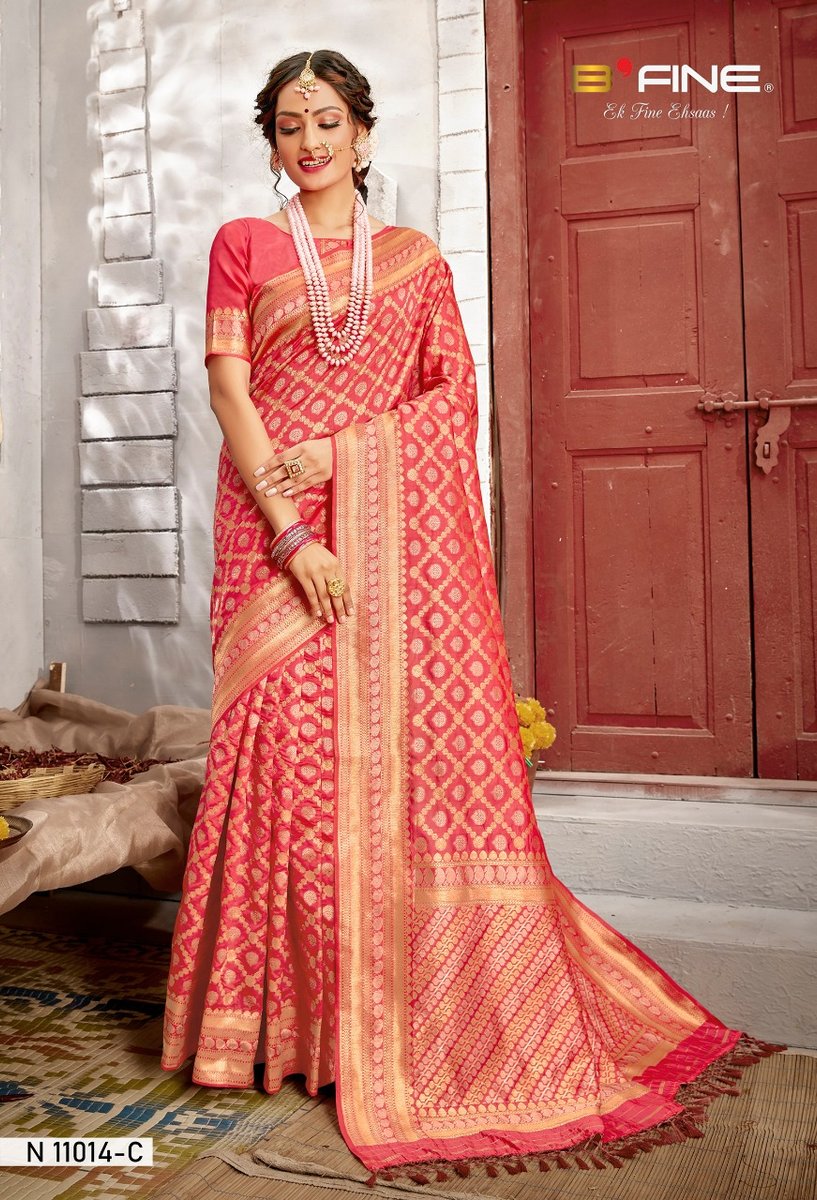 B Fine Saree Talking Thread 11013-11018 Series 7