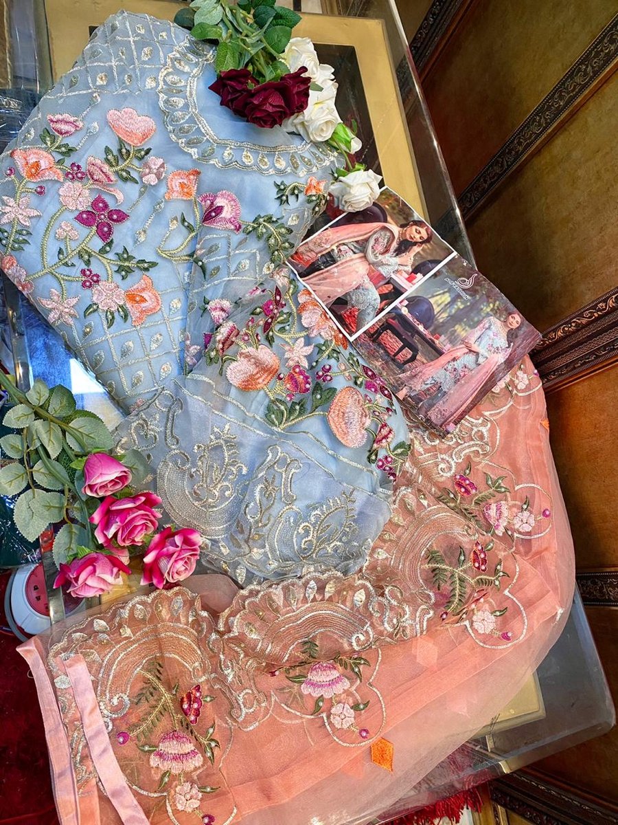 Alif Fashion Sidra Butterfly Net Fabric Suit 4