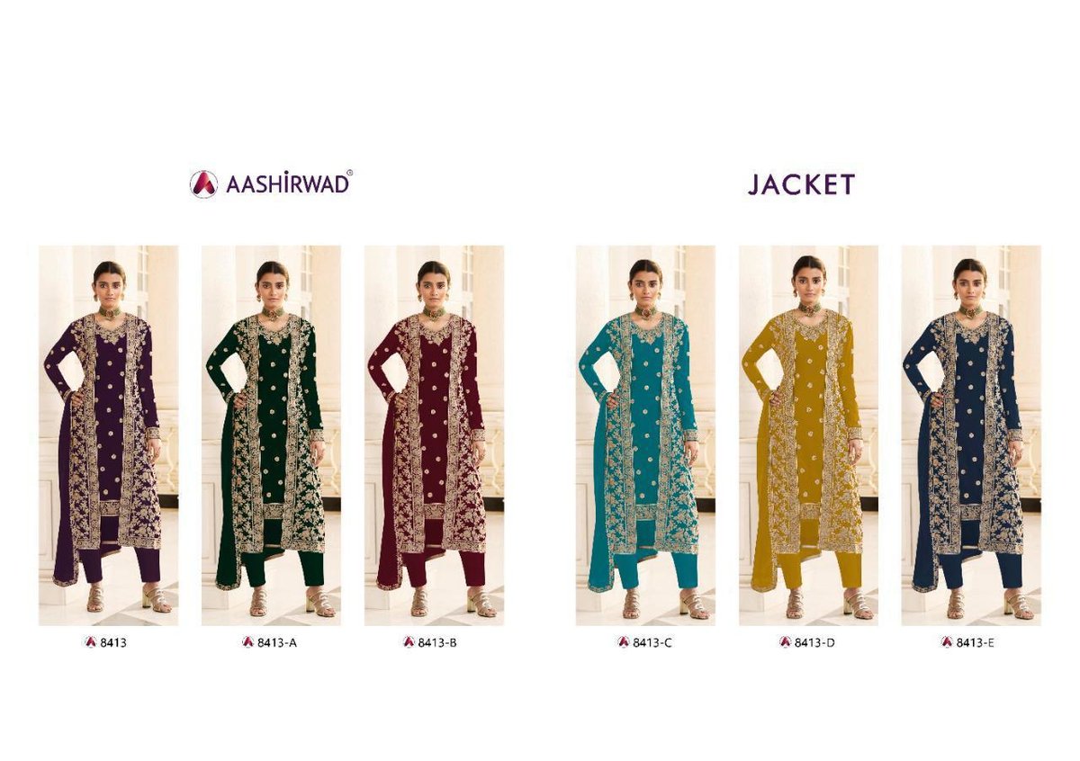 Aashirwad Creation Jacket 8413 Colors 7