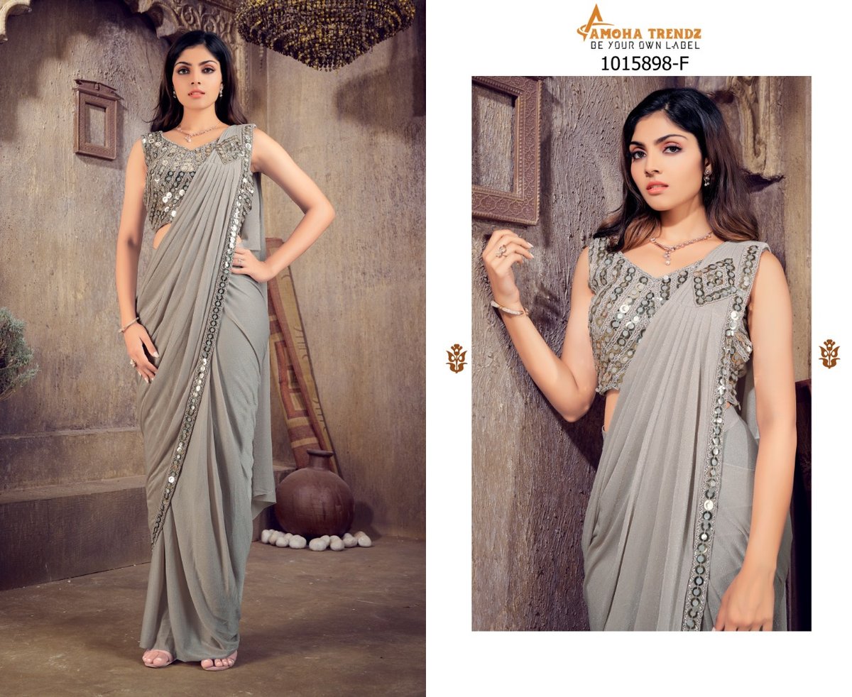Aamoha Trendz Ready To Wear Designer Saree 1015898 Colors 4