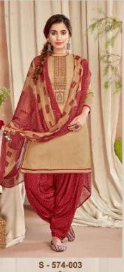 Alok Suits Patiyala Fusion 574-001 to 574-010 Series 3