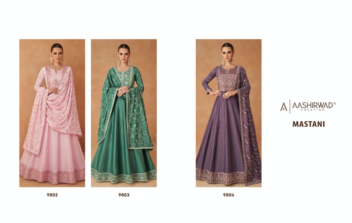 Aashirwad Creation Mastani 9802-9804 Series 4