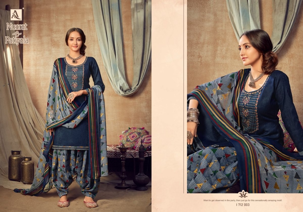 Alok Suits Nusrat-E-Patiyala 1712-001 to 1712-010 Series 3