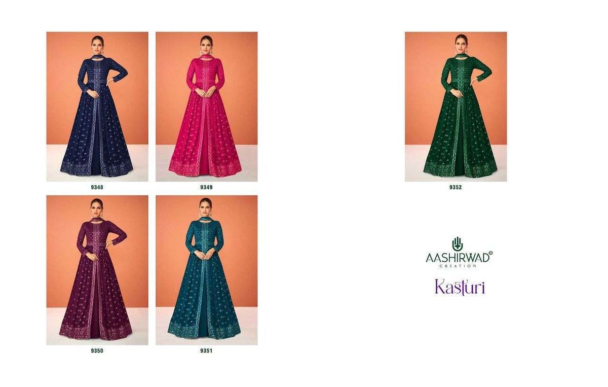 Aashirwad Creation Kasturi 9348-9352 Series 6